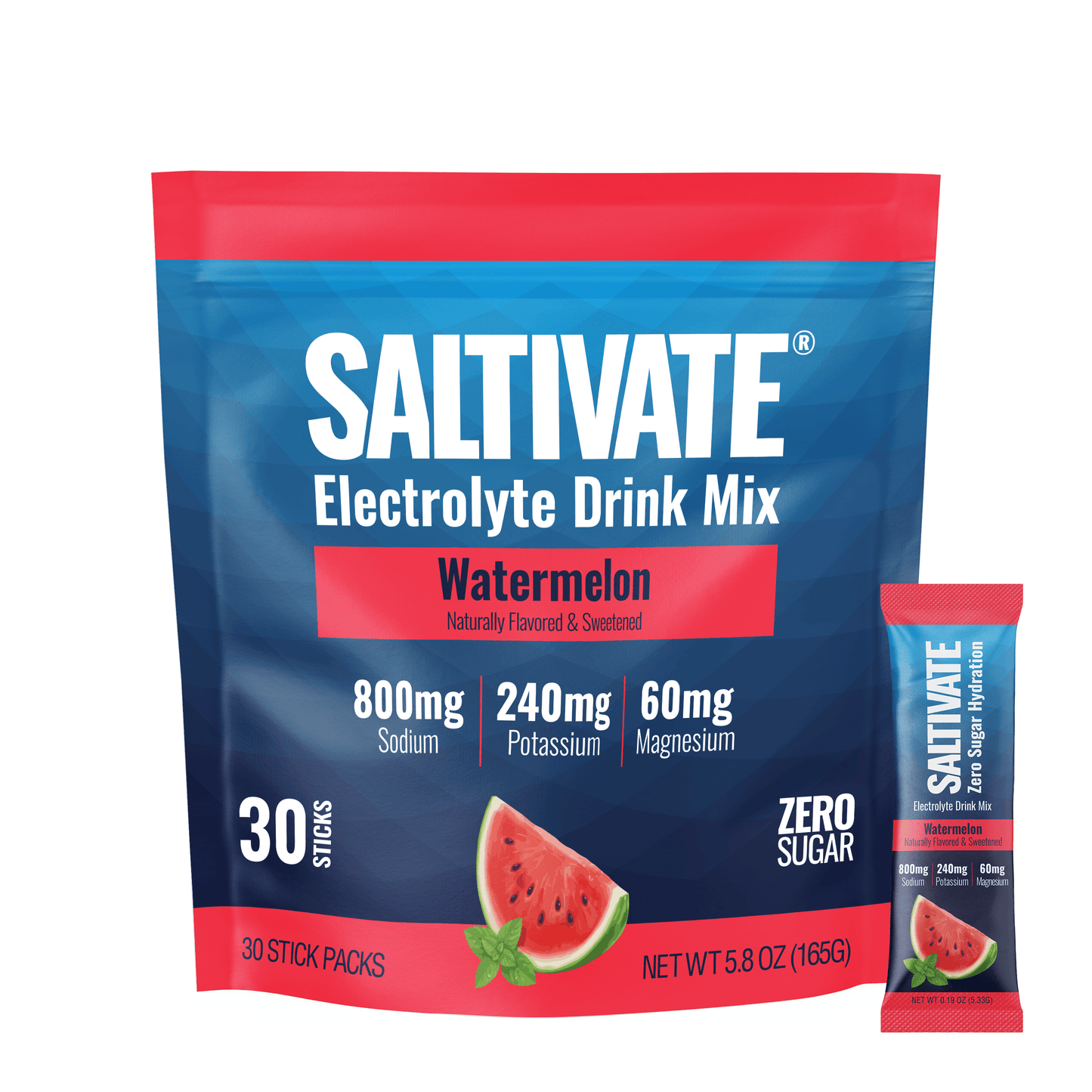 Saltivate Hydration Electrolyte Powder Mix Packets, Sugar Free, 30 ct.
