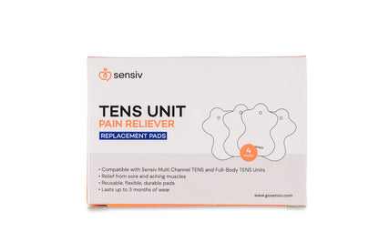 Sensiv TENS Small Replacement Pads 4 pairs (use with Multi-Channel and Full-Body units)