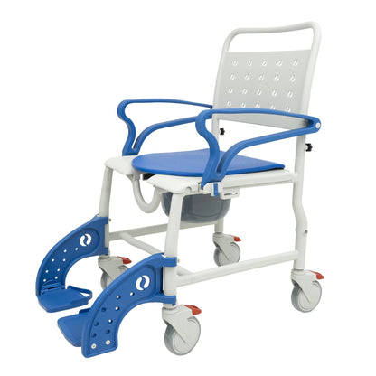 SideKick Wheeled Shower Chair Lightweight Rolling Shower Commode Chair for Assisted Bathing