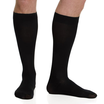 FSA Eligible 30-40 mmHg: Solid Black (Moisture-Wick Nylon Compression Socks)
