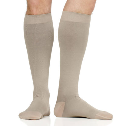 FSA Eligible 30-40 mmHg: Solid Cashew (Moisture-Wick Nylon Compression Socks)