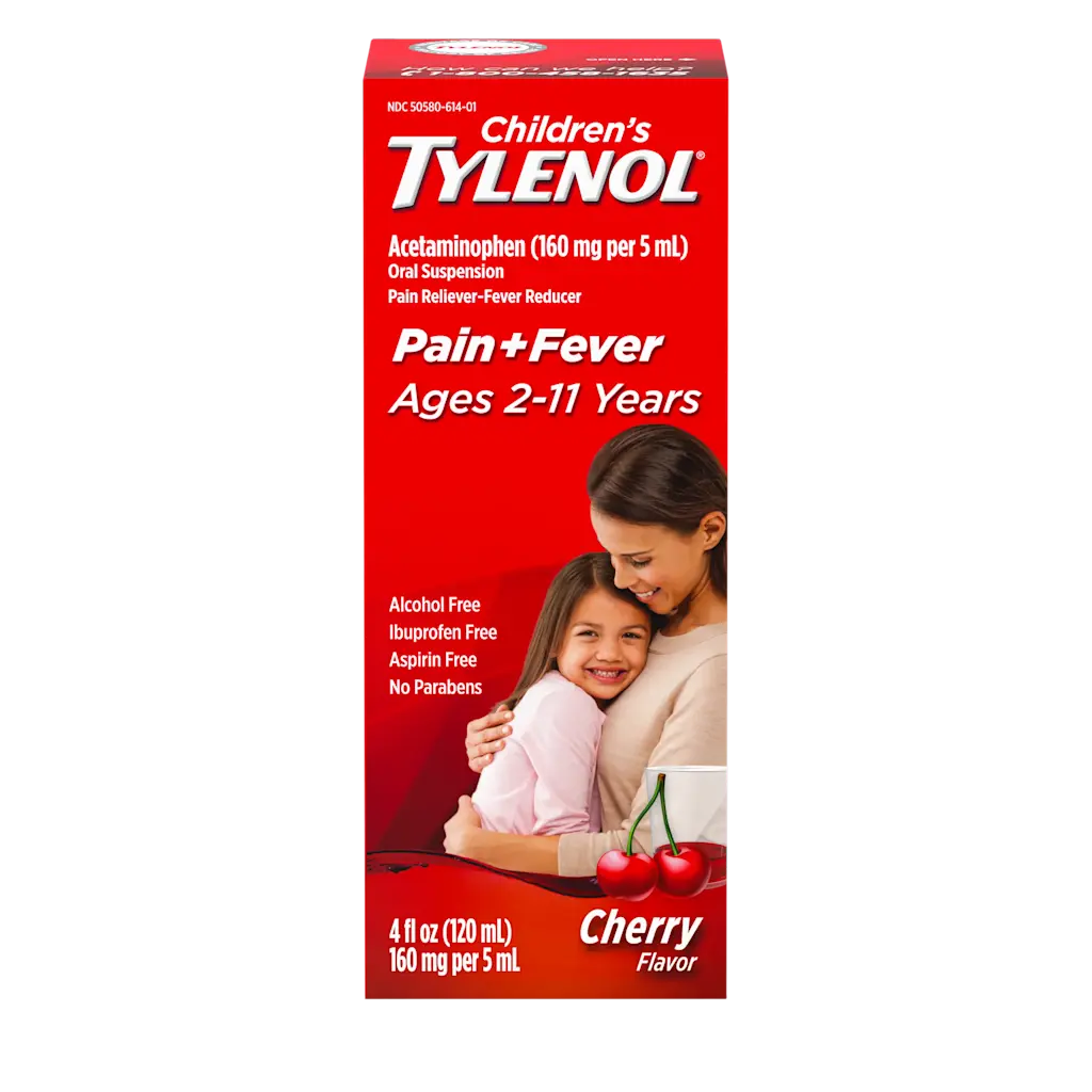 Children's Tylenol Acetaminophen Children's Pain Relief, Cherry, 4 oz.