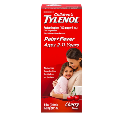 Children's Tylenol Acetaminophen Children's Pain Relief, Cherry, 4 oz.