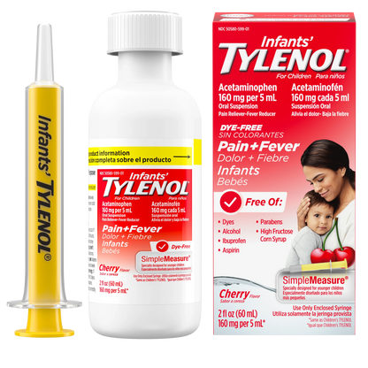 Infants' TYLENOL® Dye Free Pain Reliever and Fever Reducer, 2 oz.