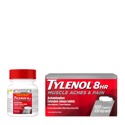 TYLENOL® 8 HR Muscle Aches & Pain Caplets, 100 ct.