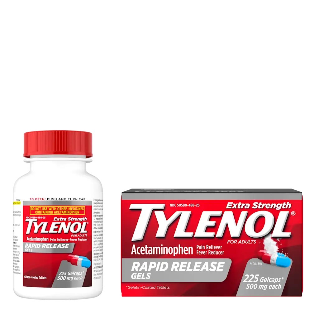 Tylenol Rapid Release Gels for Fast Pain, Headache & Fever Relief