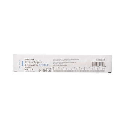McKesson 6" Sterile Swabstick, Cotton Tip Wood Shaft, 100 ct.
