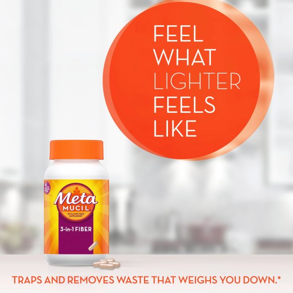 Metamucil® 3-in-1 Fiber Supplement Capsules