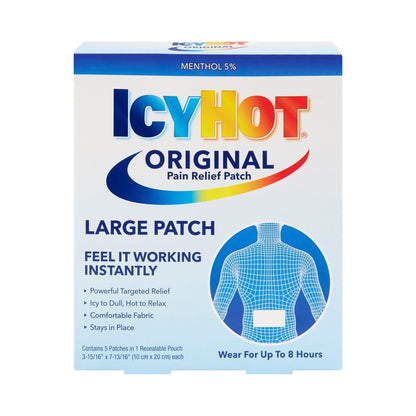 Icy Hot® Menthol Topical Pain Relief Back Patch, 5 ct.