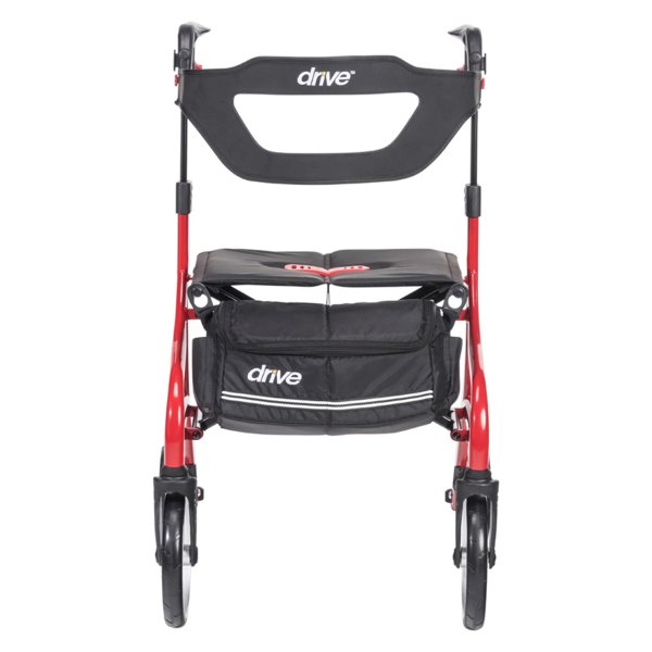 4 Wheel Rollator drive™ Nitro Sprint Red Folding Aluminum Frame
