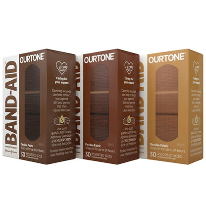 Band-aid Brand OURTONE™ Adhesive Assorted Bandages, BR45, 30 ct.