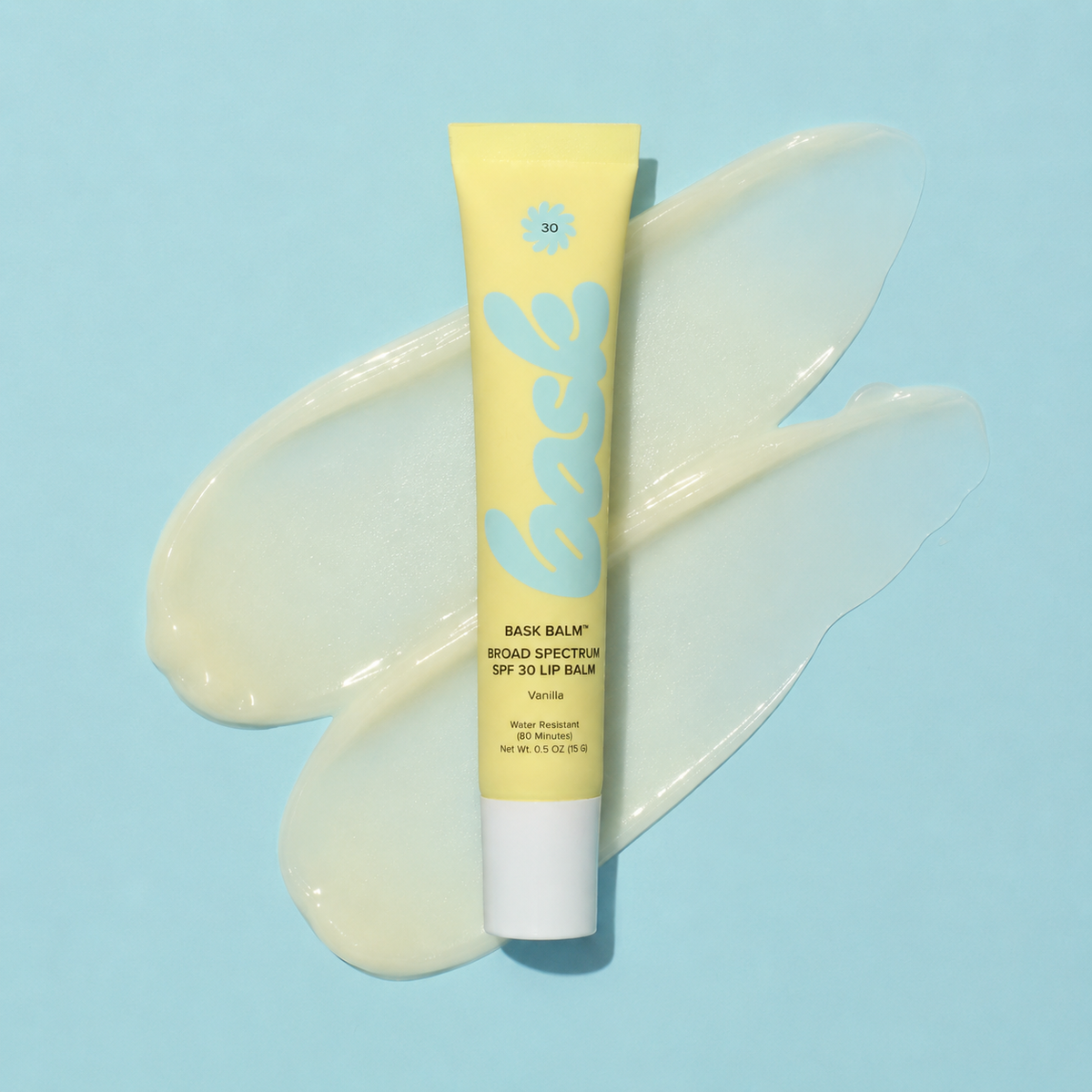 Bask Balm SPF 30 Vanilla Lip Balm, 2 Pack