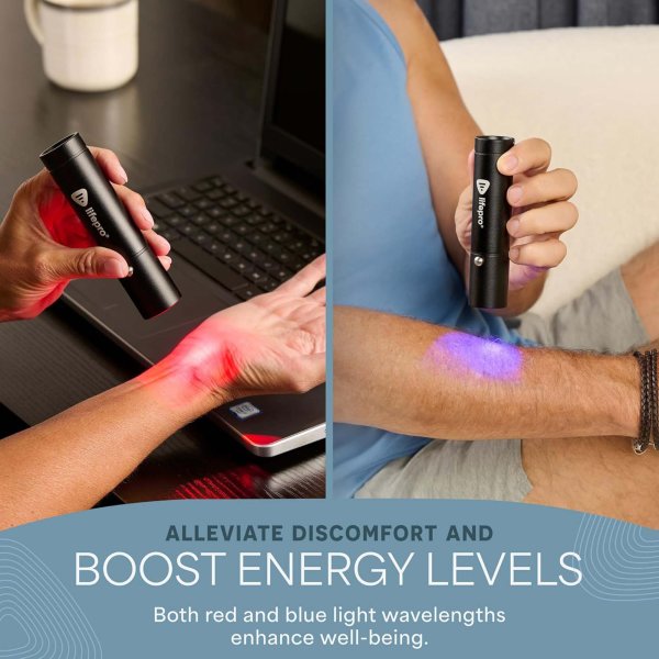 LumiCure Pro Red & Blue Light Therapy Torch
