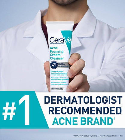 CeraVe Acne Foaming Cream Cleanser, 5 fl. oz.