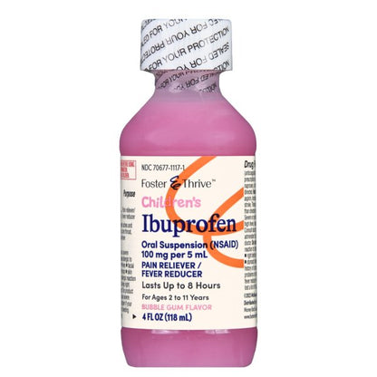 Foster & Thrive Ibuprofen Children's Pain Relief Liquid, Multiple flavors