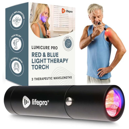 LumiCure Pro Red & Blue Light Therapy Torch
