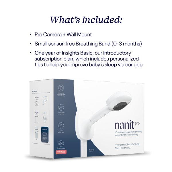 Nanit Pro Smart Baby Monitor & Wall Mount, White