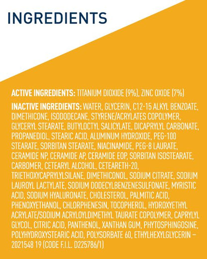 CeraVe Hydrating Mineral Sunscreen SPF 50 Body Lotion, 5 oz.