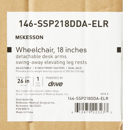 McKesson Wheelchair Swing-away Elevating Leg Rests