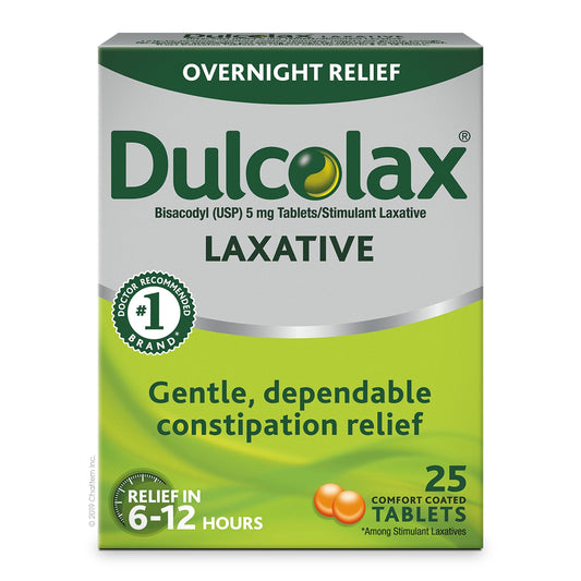 Dulcolax® Overnight Relief Laxative Tablets, 25 ct