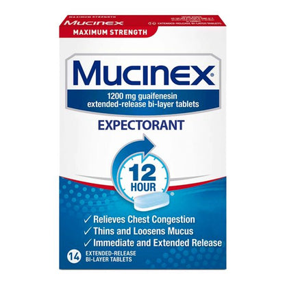 Mucinex 12-HR Chest Congestion Expectorant Extended Release Tablets