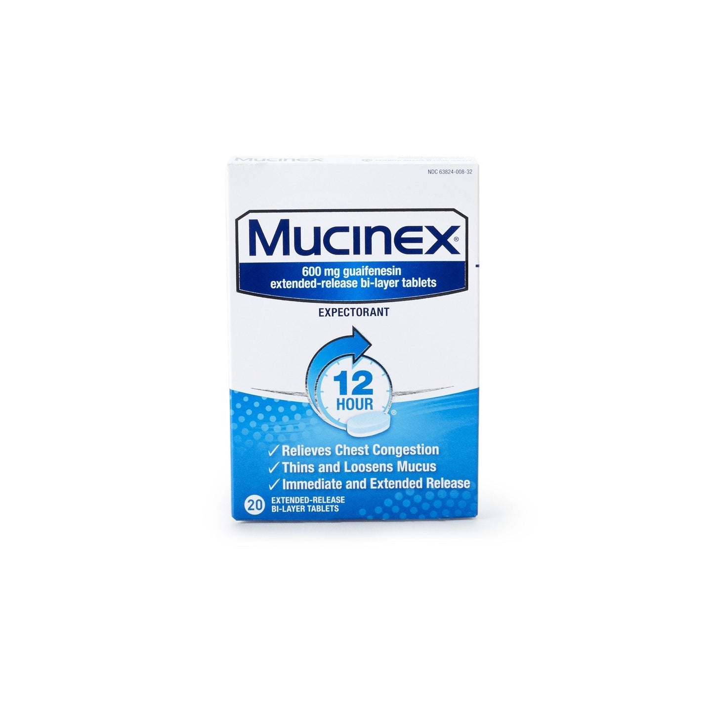 Mucinex 12-HR Chest Congestion Expectorant Extended Release Tablets