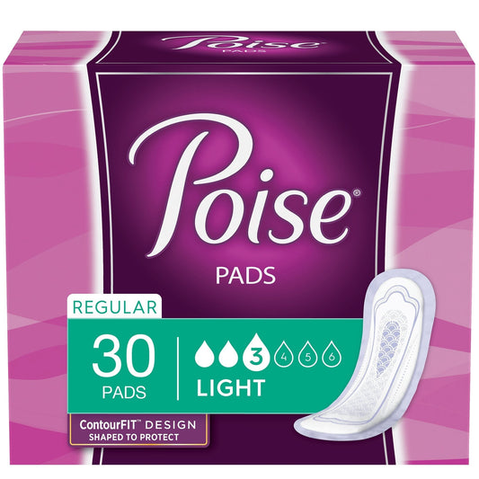 Poise Bladder Control Pads, Light Absorbency