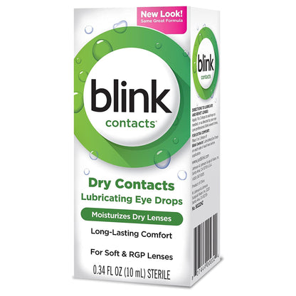 Blink Eye Lubricating Drops for Dry Contact Lenses, 0.34 oz.