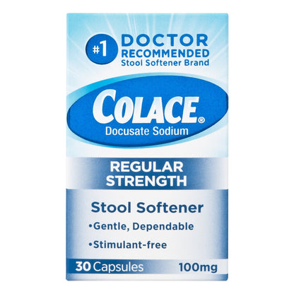 Colace® Docusate Sodium Stool Softener, 30 ct