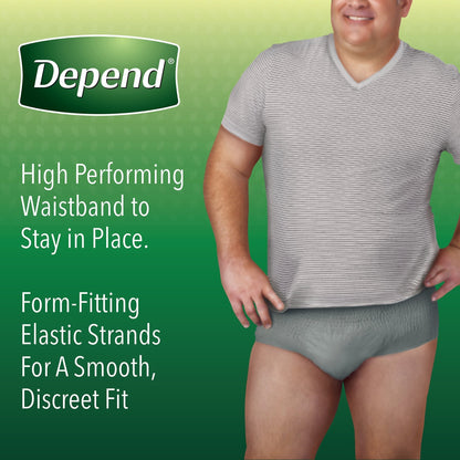 Depend Fresh Protection Maximum Absorbency Disposable Underwear for Men, Pull-On