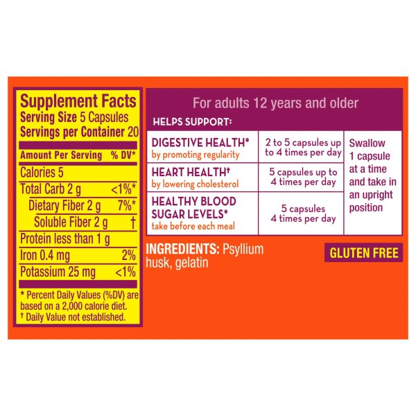 Metamucil® 3-in-1 Fiber Supplement Capsules