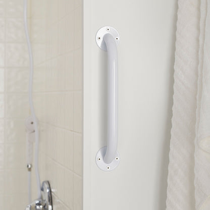 McKesson Wall Grab Bar, White Steel, Fixed Length