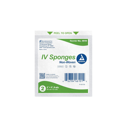 Dynarex® I.V. / Drain Split Dressing, 2 x 2 inch, 35 ct.