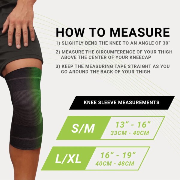 Green Drop Infused Compression Recovery Sleeve Knee Support