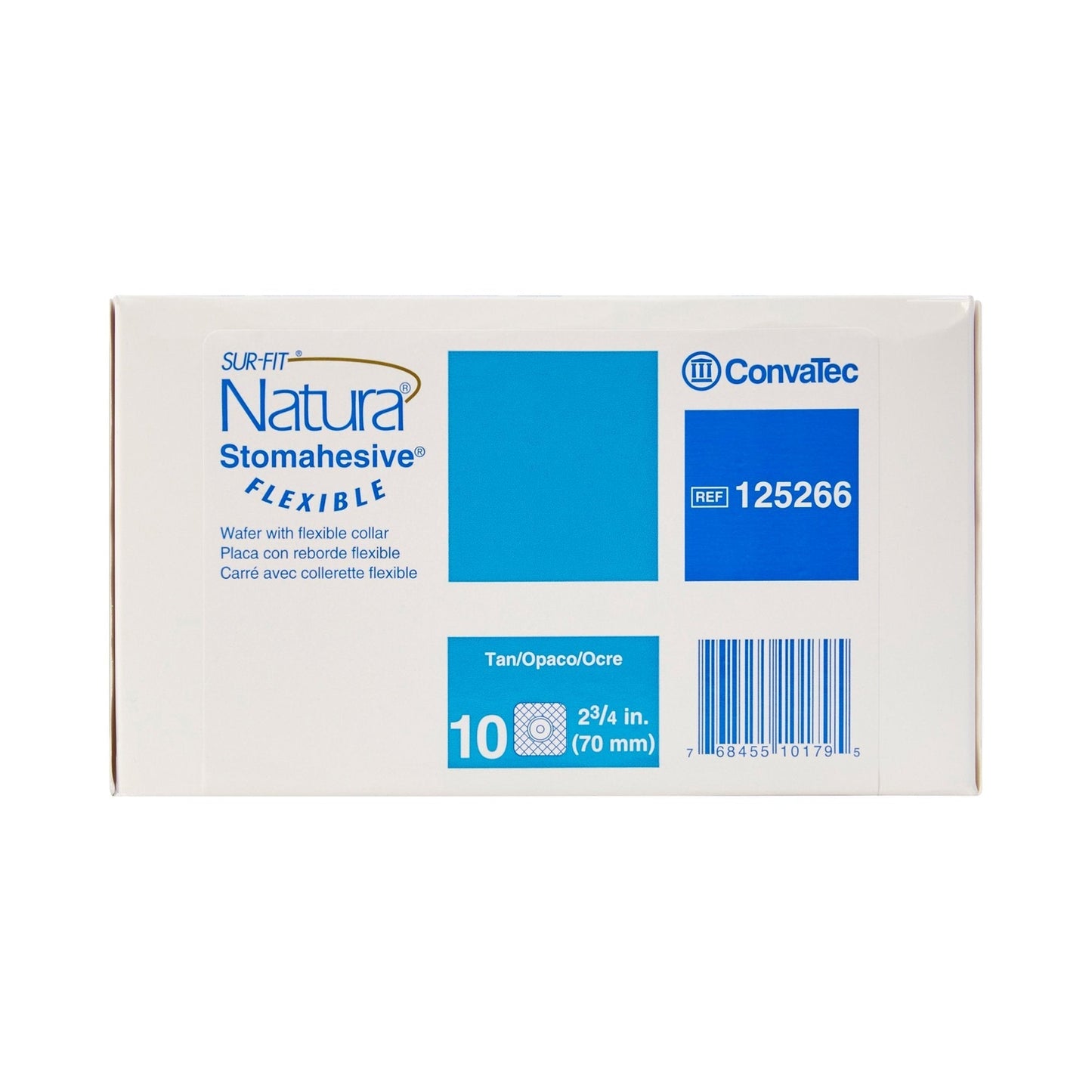 Sur-Fit Natura® Colostomy Barrier With 1 7/8-2.5 " Stoma Opening, Tan