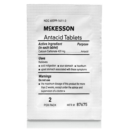 McKesson Antacid Individual Packets, 2 Tablets per Packet, 250 Packets