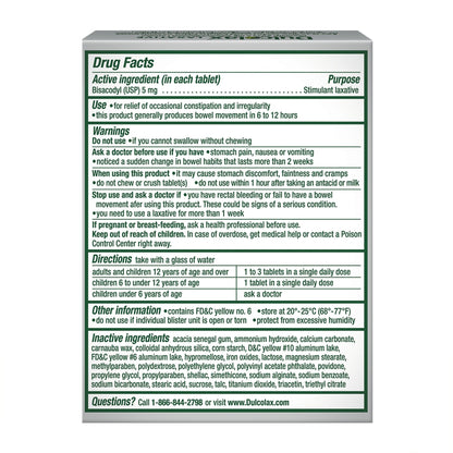 Dulcolax® Overnight Relief Laxative Tablets, 25 ct