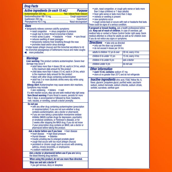 DayQuil Severe Maximum Strength Cough, Cold & Flu Daytime Relief Liquid