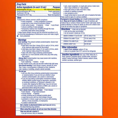 DayQuil Severe Maximum Strength Cough, Cold & Flu Daytime Relief Liquid
