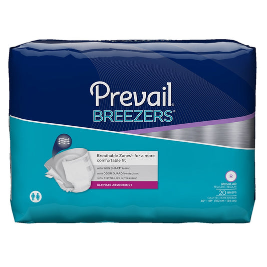 Prevail® Breezers® Ultimate Incontinence Brief, Regular, 20 ct