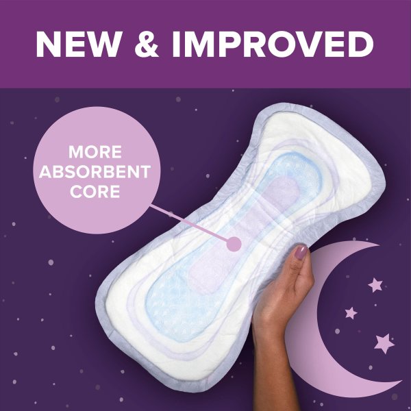 Poise Fresh Protection Overnight Bladder Control Pads, Extra Coverage