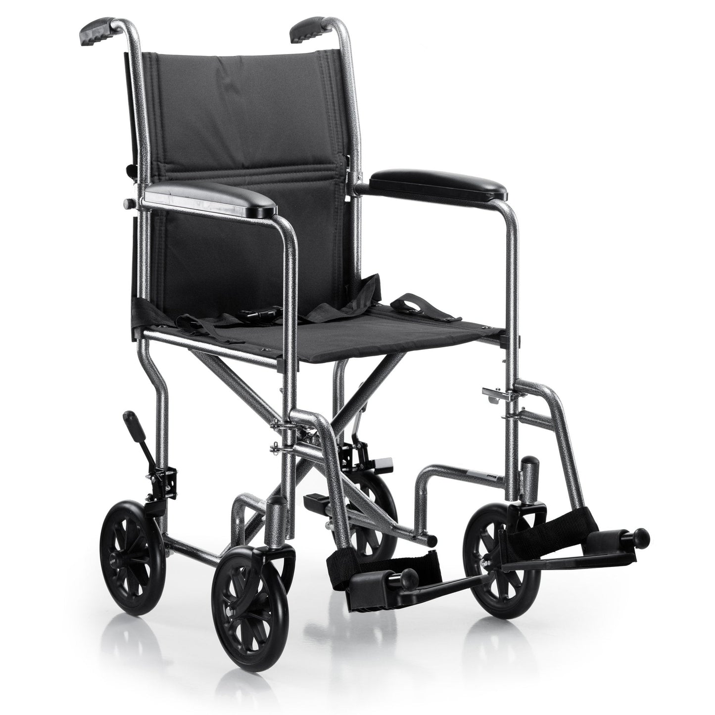 McKesson Lightweight Steel Transport Chair, Black