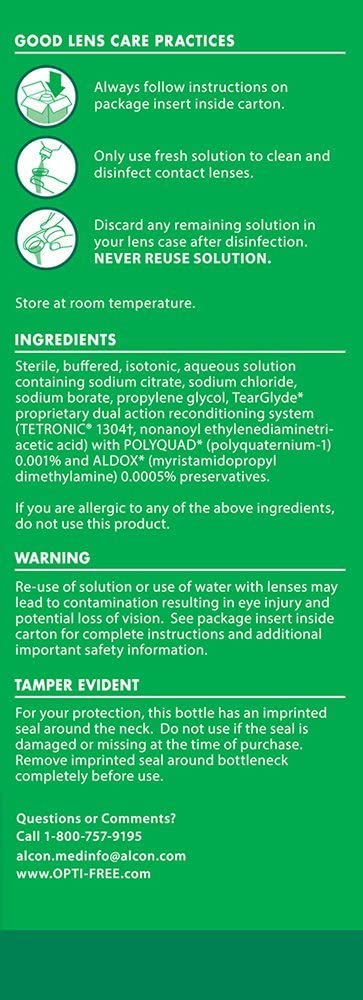 Opti Free® Replenish® Contact Lens Solution, 10 fl oz