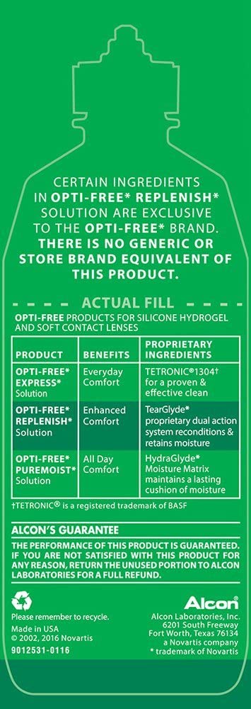 Opti Free® Replenish® Contact Lens Solution, 10 fl oz