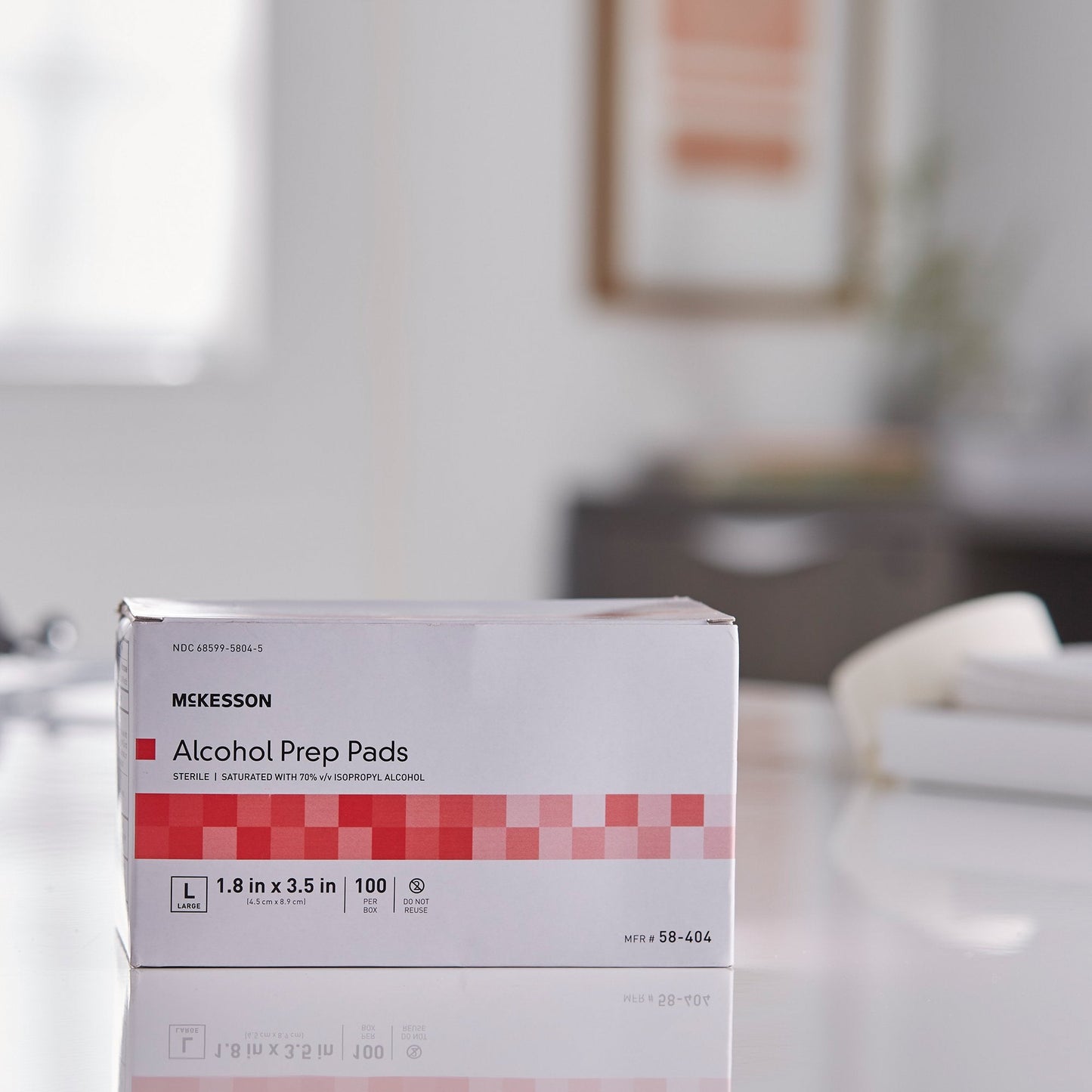 Alcohol Prep Pad McKesson 70% Strength Isopropyl Alcohol Individual Packet Large Sterile, 1000 ct