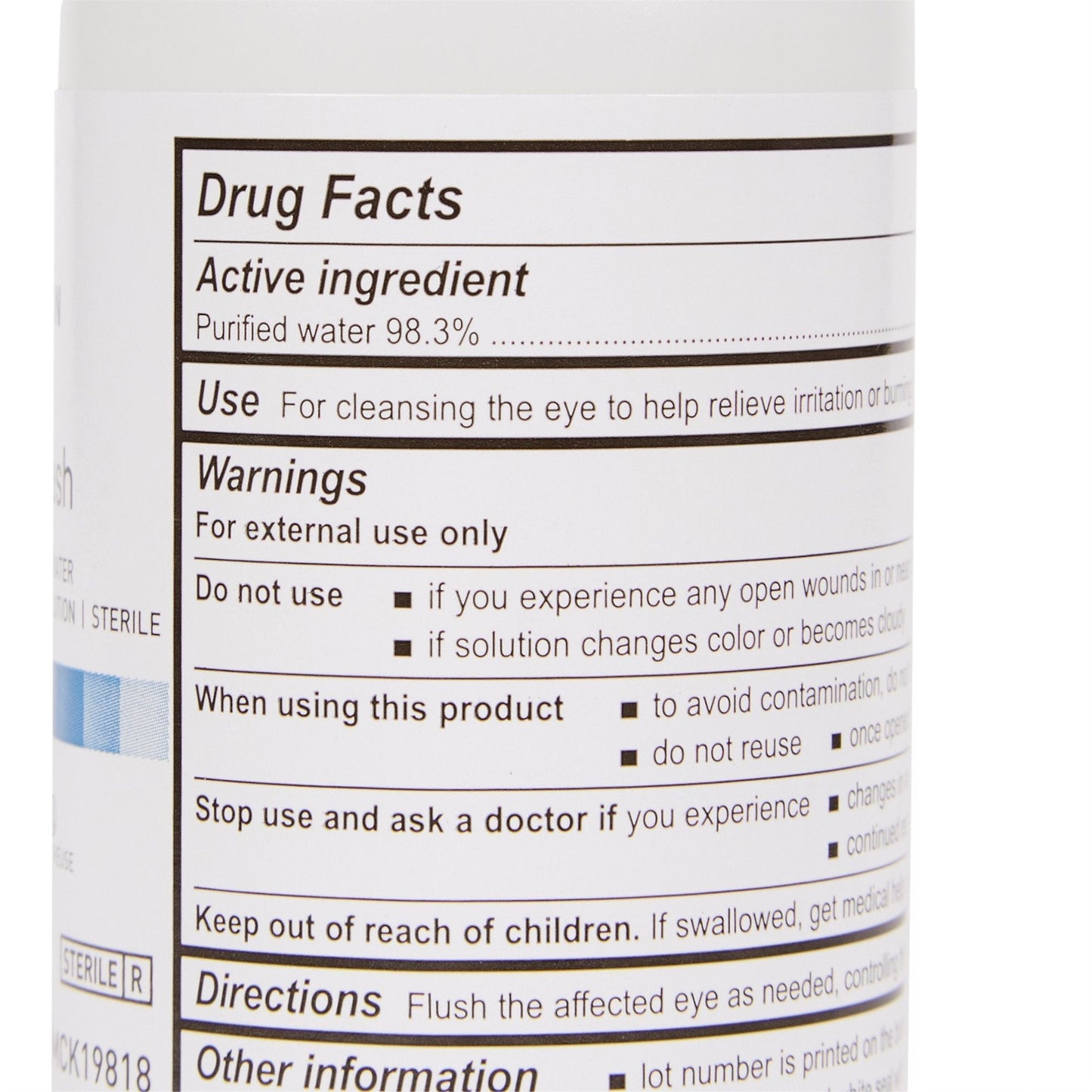 McKesson Eye Wash Solution, 4-ounce Squeeze Bottle