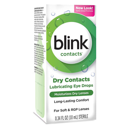 Blink Eye Lubricating Drops for Dry Contact Lenses, 0.34 oz.
