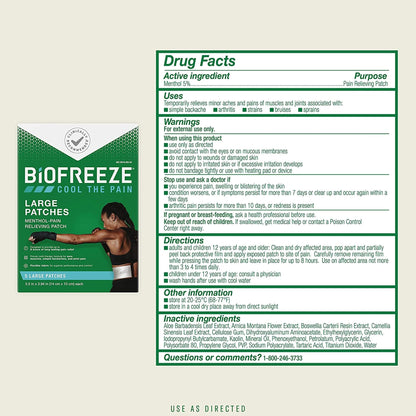 Biofreeze™ Menthol Topical Pain Relief Large Patches, 5 ct.