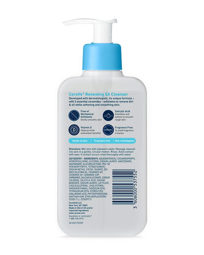 CeraVe Renewing SA Skin Cleanser, 8 oz.