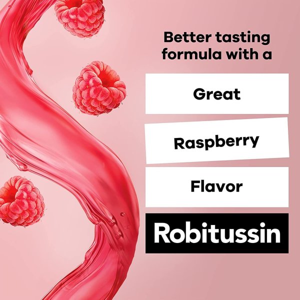 Robitussin Adult Cough + Chest Congestion DM Liquid, Raspberry